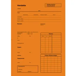 Soldan AdvoBedarf Handaktenbogen 7010214 Tauenkarton orange 100 Stück