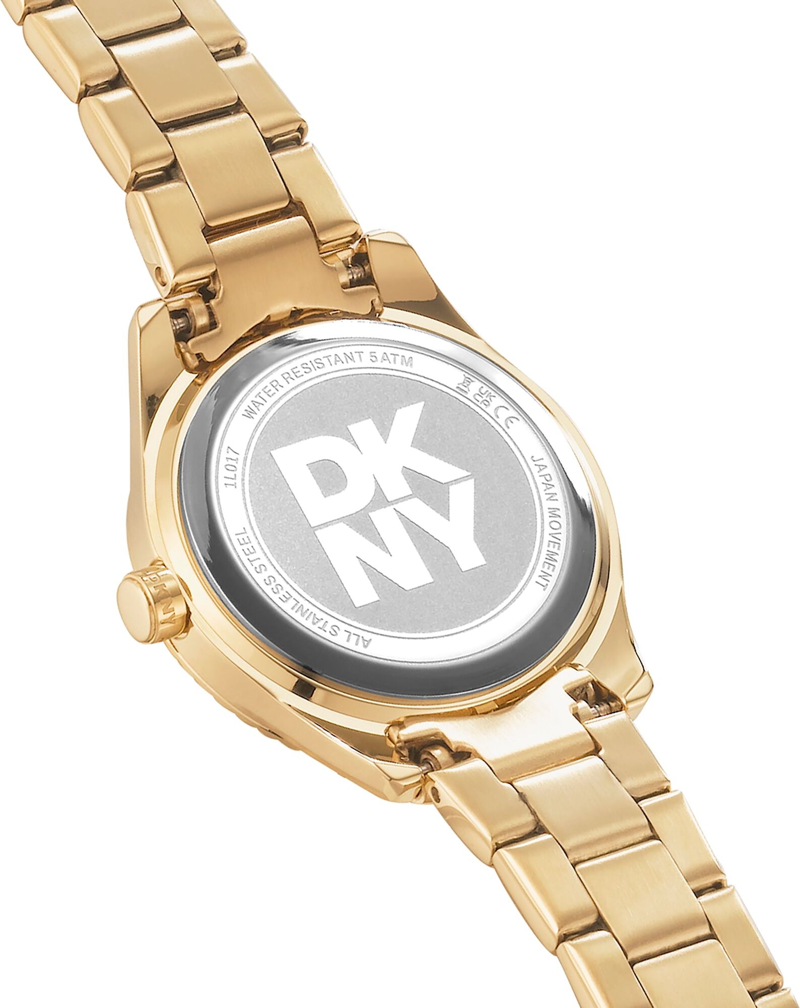Quarzuhr DKNY "Chambers Glitz", goldfarben, silberfarben, Armbanduhren, Damen, goldfarben, Quarzuhr, Armbanduhr, Damenuhr, Edelstahlarmband, analog