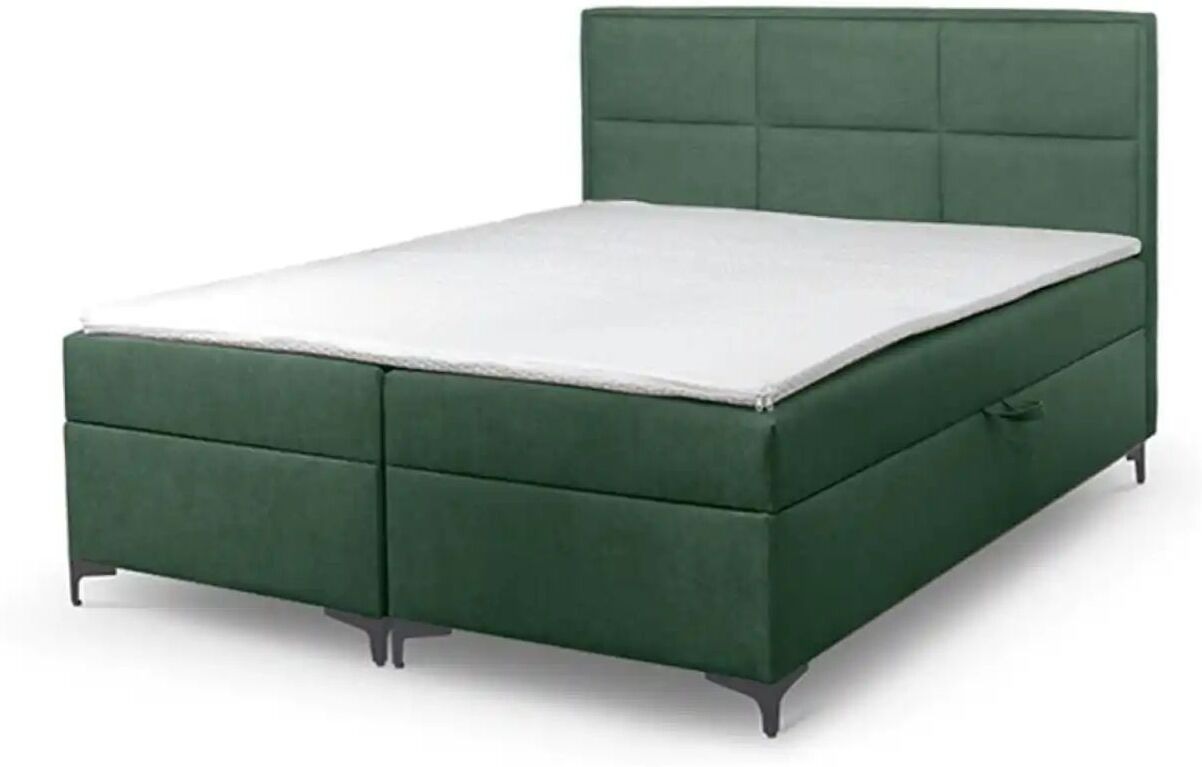 Höffner Boxbett mit Bettkasten Vaduz ¦ grün ¦ Maße (cm): B: 180 H: 110