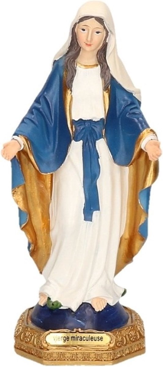 Heilige Maagd Maria beeldje van polystone, 22 cm, voor kerstdecoratie
