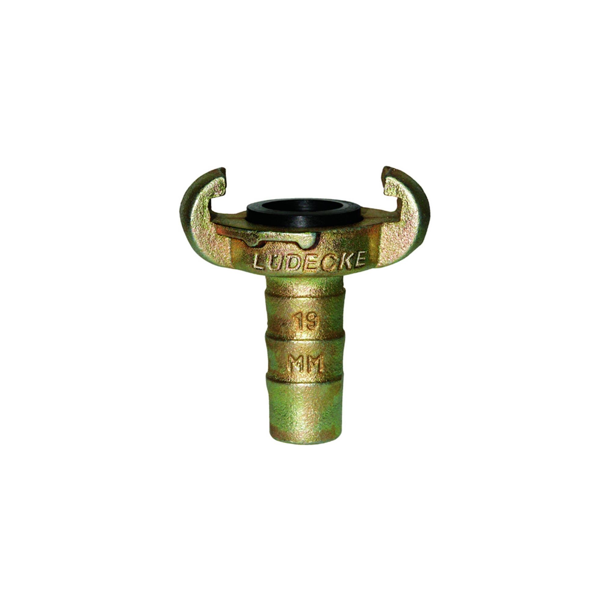 Lüdecke Klauen-Schlauchkupplung DIN 3489, Temperguss, Tülle 19mm, 3/4 (SKG 19)