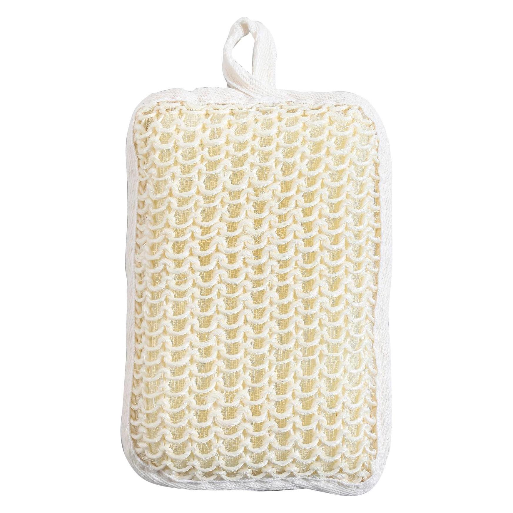 MSV Peelingschwamm aus Sisal 18.5 x 10.5 cm, Weiss (145858)