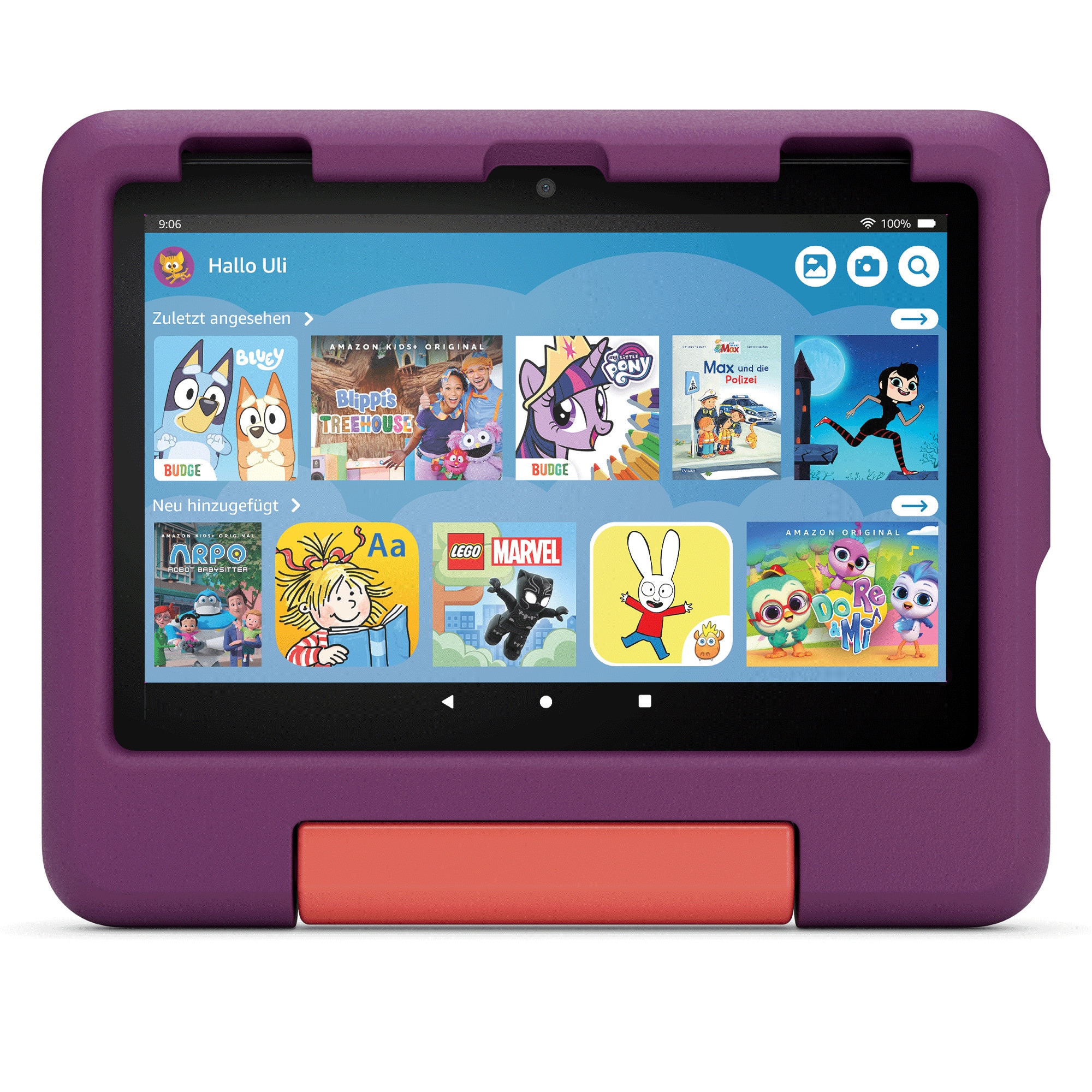 Amazon Fire HD 8 Kids FireOS Tablet 8.0 Zoll WiFi 32 GB Violett