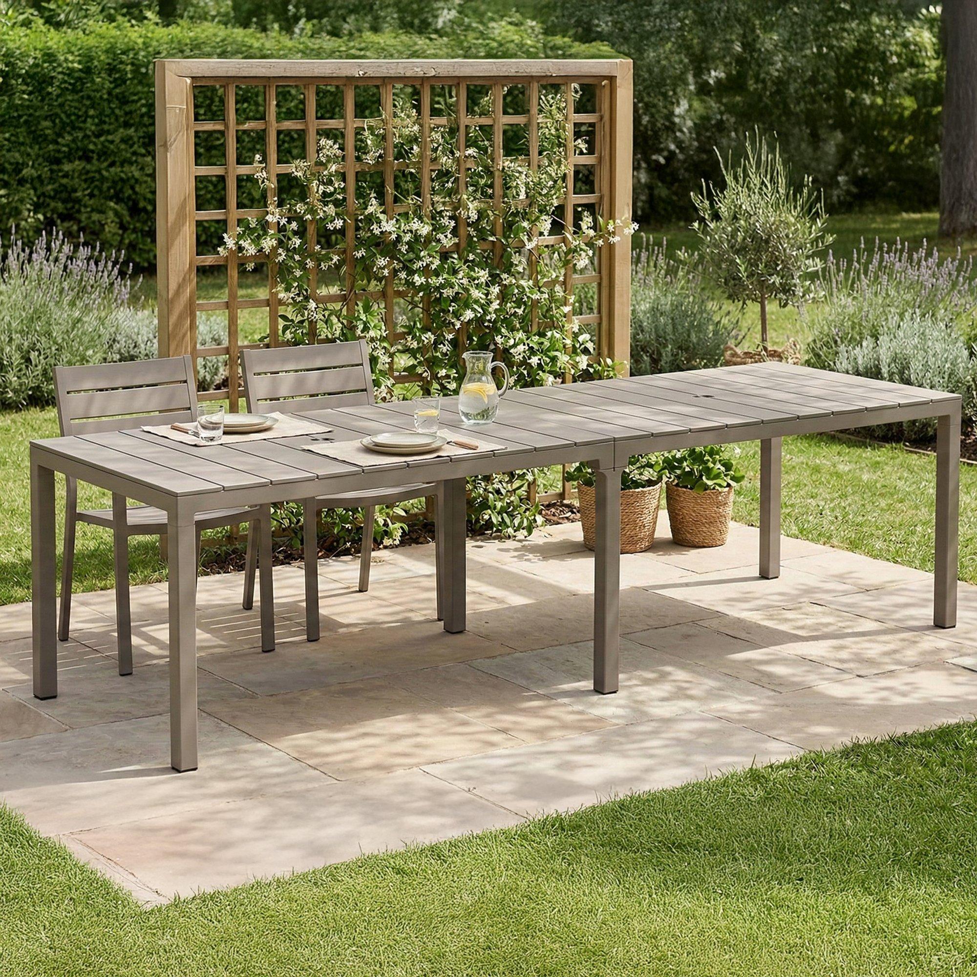 Dmora Gartentisch Varda 292x86x74 cm Grau 12 Personen