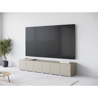 Lowboard OTTO HOME "Denver Erlebe die Weltmeisterschaft im XXL-Format", kaschmir, B:219,6cm H:39,9cm T:49cm, Sideboards, Lowboard, Elegantes TV-Möbel 220 cm, speziell für bis zu 98-Zoll Fernseher