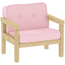 KINDERSESSEL Holzwerkstoff Cord Rosa