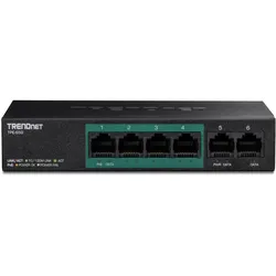 Trendnet TPE-S50 5-Port PoE Switch 10/100Mbps 31W (5 Ports), Netzwerk Switch, Schwarz