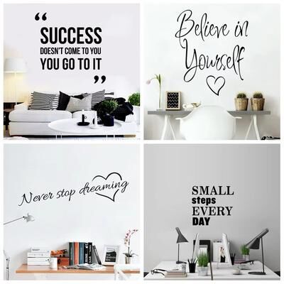 Inspired Finds Inspirational Short Phrase Wall Sticker Decal For Home And Kids Room Waterproof Wall Art size L when
