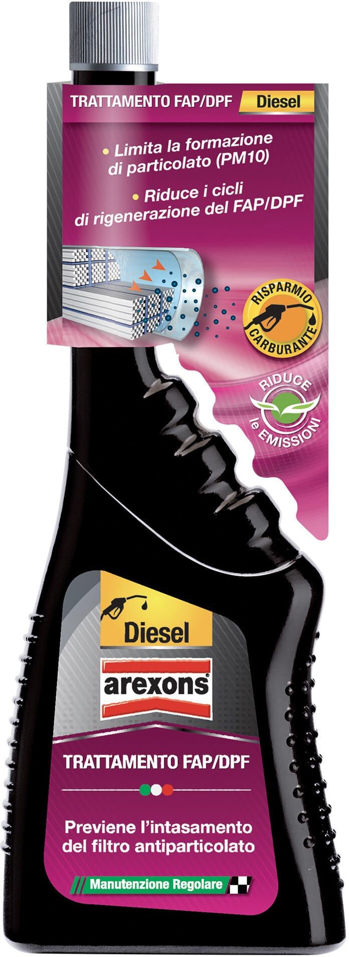Arexons ADDITIVO DIESEL  250 ml TRATTAMENTO FILTRO FAP DPF MANUTENZIONE REGOLARE