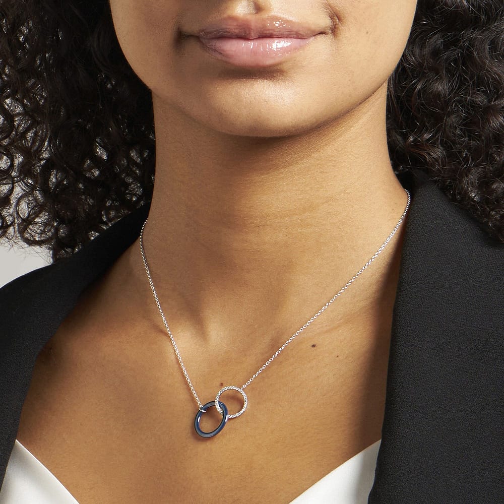 Collier Bleue Joaillerie En Céramique Bleue Femme