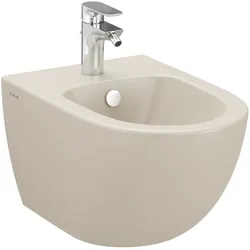 VitrA Sento Wand-Bidet Sandbeige Matt 365 x 540 mm mit verdeckter Befestigung V-Fit 2.0