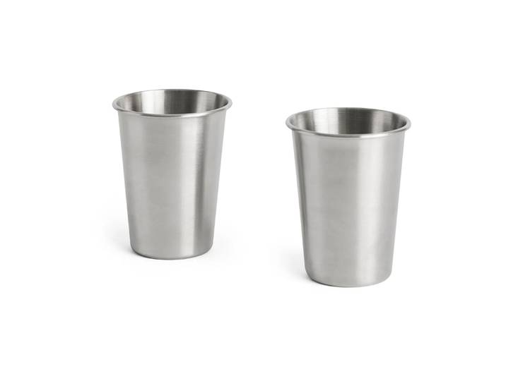 HAY Tasse Outdoor Market Acier inoxydable, 350 ml, lot de 2