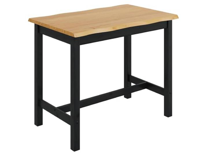 Hoher Bartisch EKAI Schwarz 112 x 70 x 91 cm Kiefer Massiv Massive Kiefer, Live-Edge-Optik, lackierte Oberfläche, Industrie-Design, Esszimmer, offene Wohnbereiche