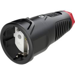 PCE 2510-sr Schutzkontaktkupplung Gummi, Thermoplast 250 V Schwarz, Rot