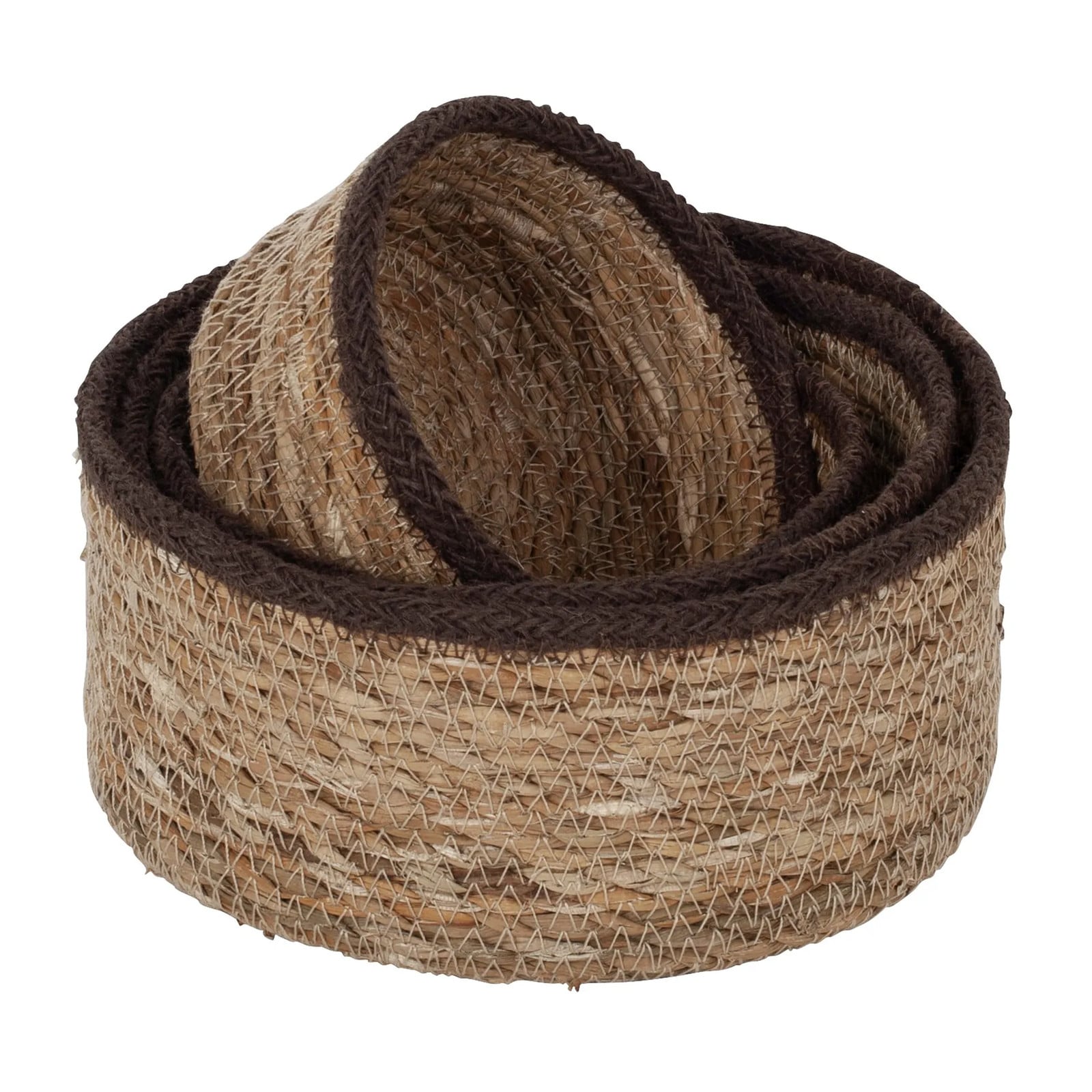Dixie Emil Seagrass Mand Small 4-pack Natuur-bruin