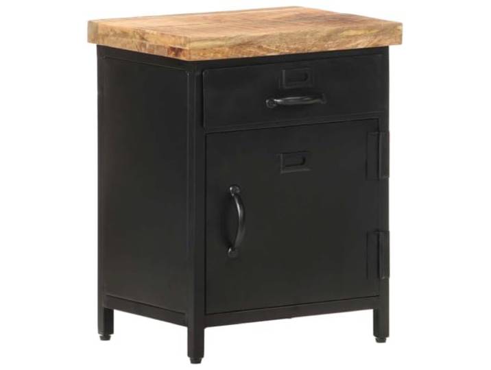 Heofavd Nachttisch Massivholz Mango 40x30x52 cm Beistelltisch