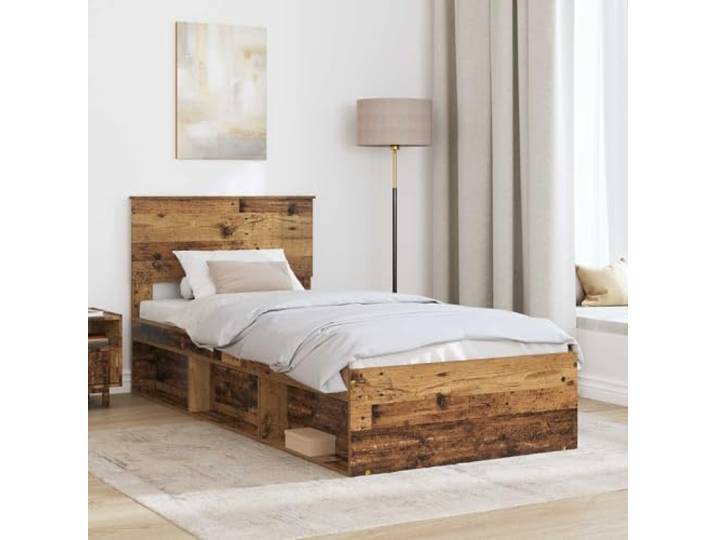 SKTQYQO Bettgestell Kiefer massiv 90 x 190 cm Modernes Design, klare Linien, geeignet für zeitgenössische Zimmer