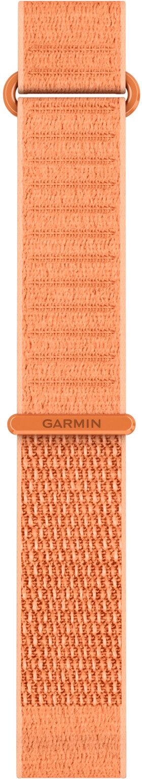 Garmin Smartwatch-Armband "Quickfit Textil Armband 20 mm ComfortFit Kurz", orange (shell pink), 26cm, Uhrenarmbänder, Smartwatch-Armband