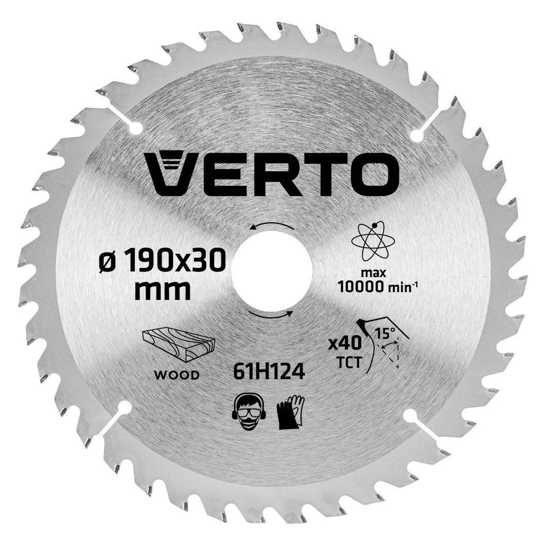 Verto Kreissäge für Holz 190x30mm 40Z 61H124 (TOP-61H124)