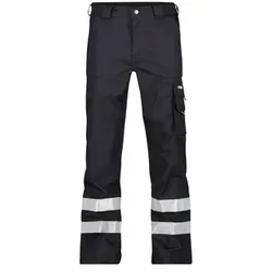 Vegas Arbeitshose mit Reflexstreifen, schwarz, Schrittlänge Standard, Größe 60 - schwarz - 60