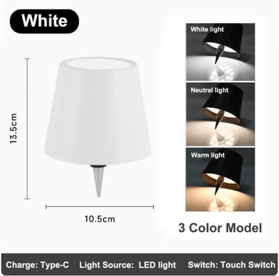 Inspire Curations Wireless LED Bottle Lamp Touch Control Cordless Table Light For Home & Events b white 3 Colors usb Plug