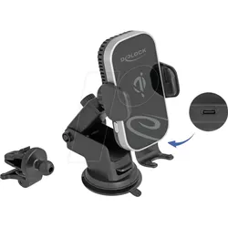 DELOCK 66939 - KFZ - Smartphone Halterung mit Ladefunktion und Kühlung, 15 W