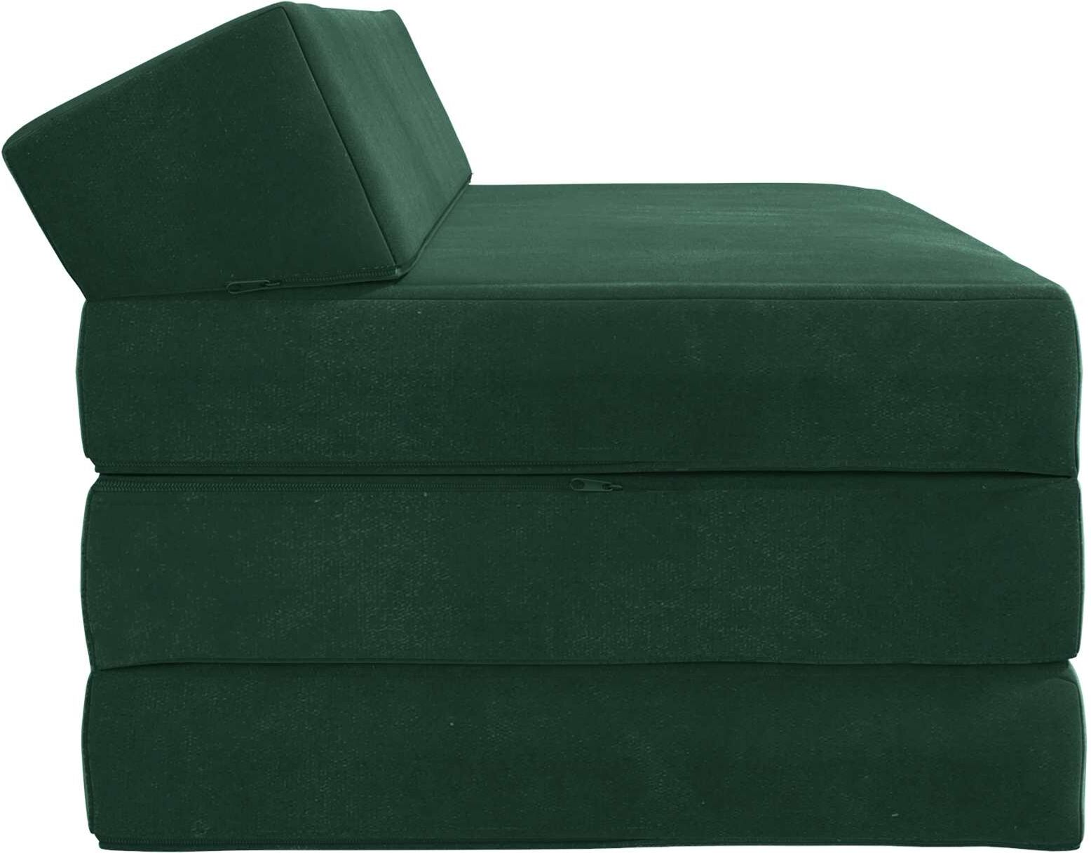 vidaXL Canapé-lit pliable Vert foncé 120 x 60 x 49 cm Tissu