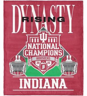 NCAA 2025 Football Championship Indiana Hoosiers Silk Touch Throw Blanket