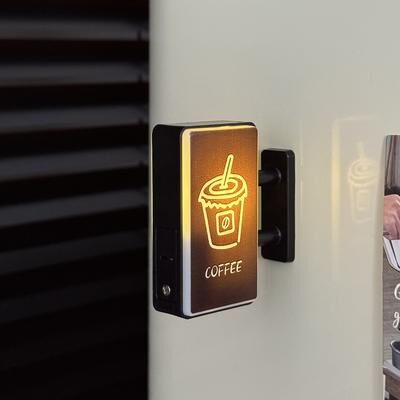 Multisell Products Hub Cat And Dog Pattern Refrigerator Magnet Light, Cute Coffee Theme Decorative Light, Home Decoration g