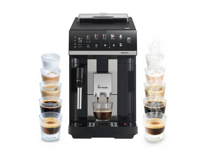 KKT KOLBE Kaffeevollautomat Pure, Automatische Reinigung, 2 Tassen-Funktion, 4 Kaffeespezialitäten