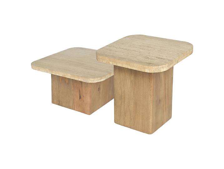 Couchtisch-Set MANEE 2-teilig 60 x 32 x 60cm Beige
