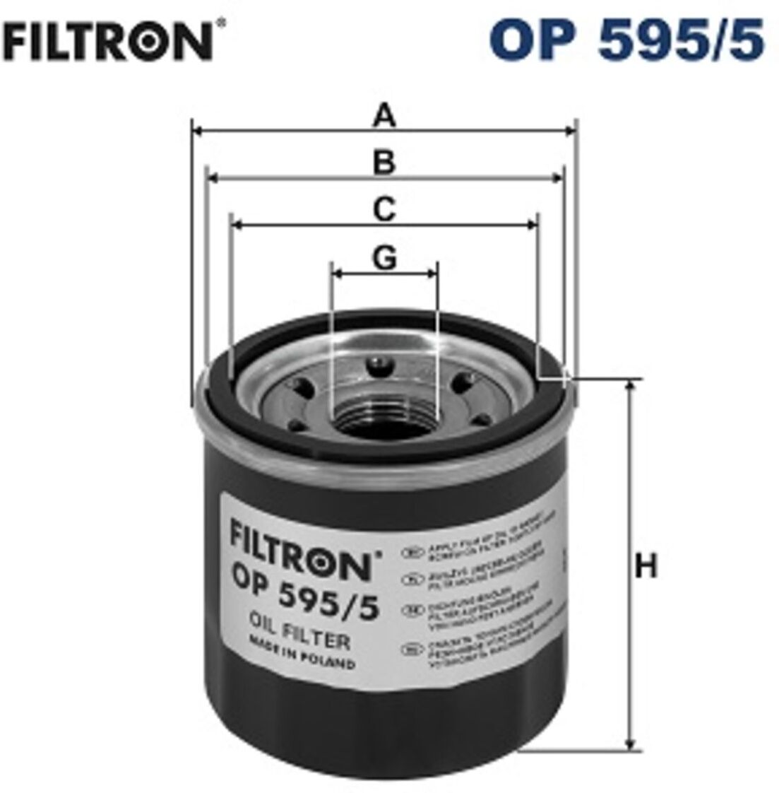 Ölfilter FILTRON OP 595/5