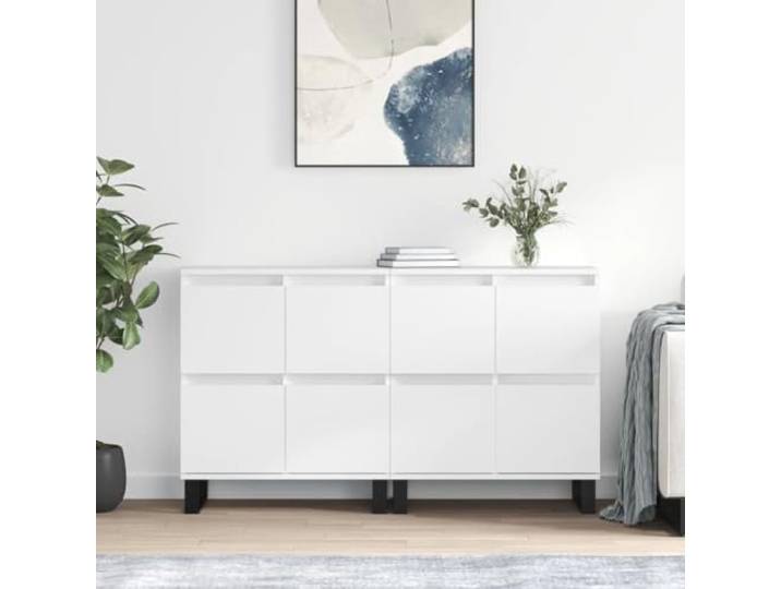 HEFZGDB Zeitlose Sideboards für Zuhause, Klassische Sideboards mit viel Stauraum aus Holzwerkstoff mit glatter Oberfläche für Aufbewahrung und Deko, 2 Stück