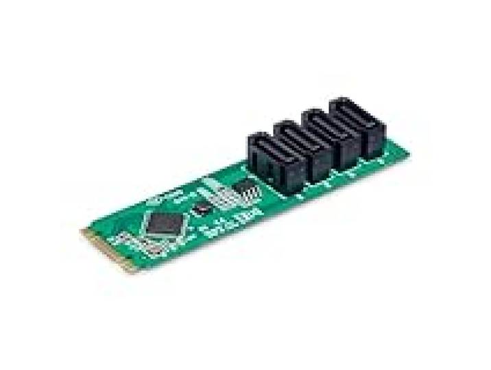 StarTech Carte M.2 PCIe 3.0 vers SATA 4 Ports, 6 GB/s (4P-SATA-M2-ADAPTER)