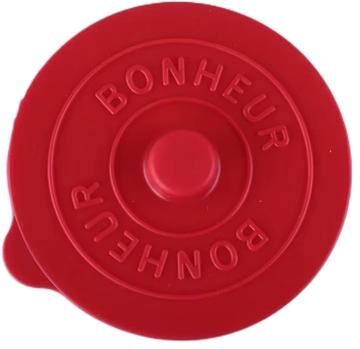 Inspired Finds Simple Solid Color Concave Embossed Letter Silicone Rubber Integrated Water Cup Dust Cover Lid red