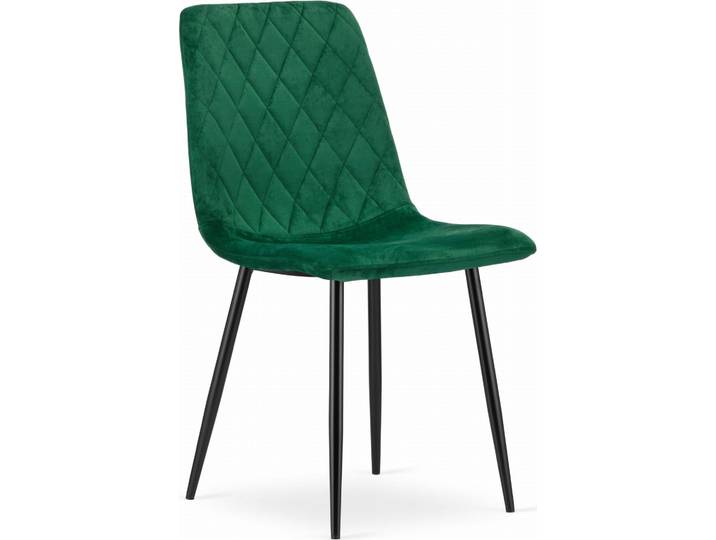Chaise TURIN - velours vert foncé x 1