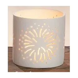 Windlicht Weihnachten Keramik weiß 7cm Variante 6