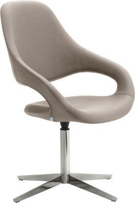 Drehsessel SAMBA, belastbar bis 200 kg, Hochlehner, grau
