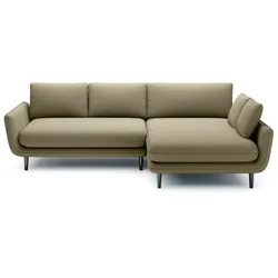 Ecksofa Solano Stoff Grün Olive