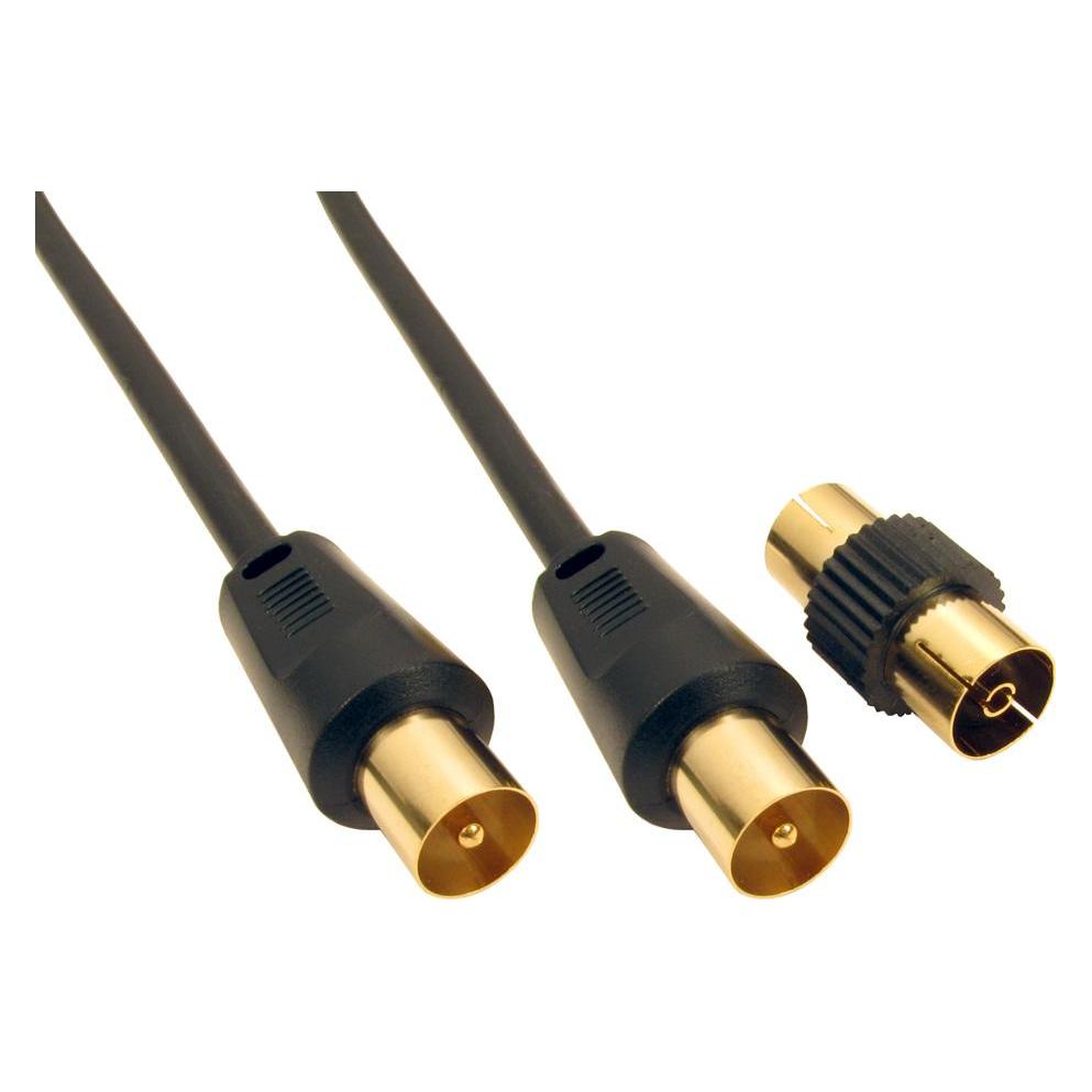 Cables Direct CDL 5m TV Cable+Female Coup -Black (5 m) (2TV-05BK)