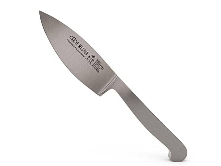 GÜDE Solingen - Hartkäsemesser Käsemesser geschmiedet, 12 cm, Ganzstahl, KAPPA, Handmade Germany, Silber