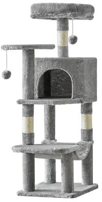 Uplifted Finds Premium 44 Inch Tall Multi Cat Climbing Tower light Grey