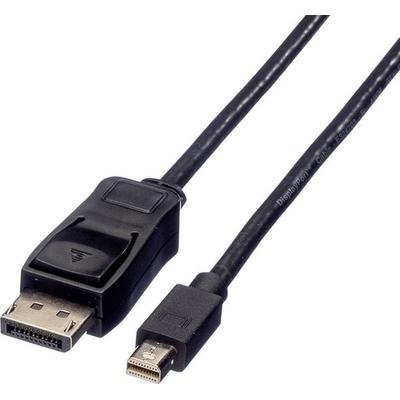 Value Mini-DisplayPort / DisplayPort Adapterkabel Mini DisplayPort Stecker, DisplayPort Stecker 2.00 m Schwarz 11.99.5635 Geschirmt DisplayPort-Kabel