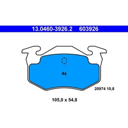 Bremsbelagsatz Scheibenbremse ATE 13.0460-3926.2 für Renault Clio II