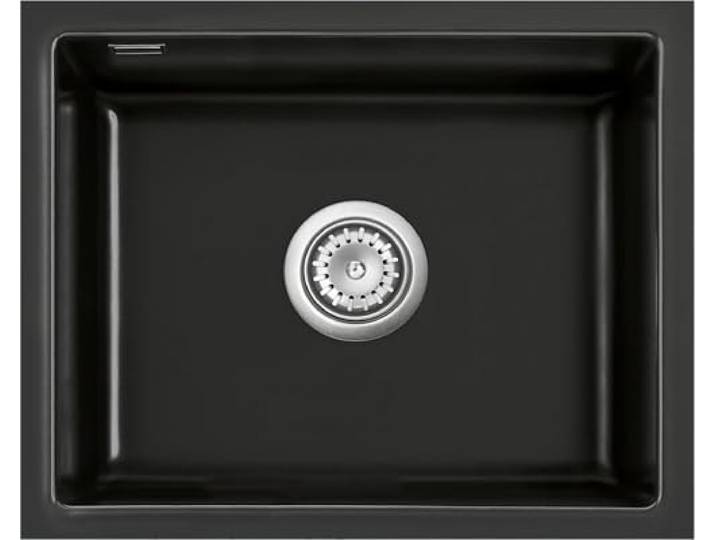 Unterbauspüle KeraDomo MERA 50 U/g in NERO mit Handbetätigung