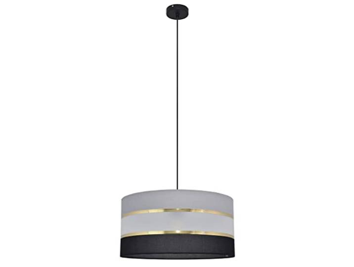 Helam HELEN Zylindrische Pendel-Deckenleuchte Schwarz, Gold, Grau 40cm