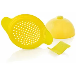 Muxel Spätzle-Set Garhaube Spätzlehobel Dampfgaren Mikrowellen Abdeckhaube Käseglocke Gelb