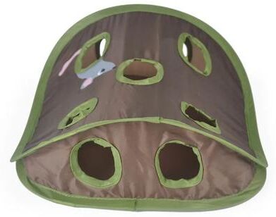 Inspire Select Folding 9 Hole Cat Tunnel Toy Interactive Plush Mouse, Grab Ball & Bell For Play & Decompression 9 Hole Tunnel