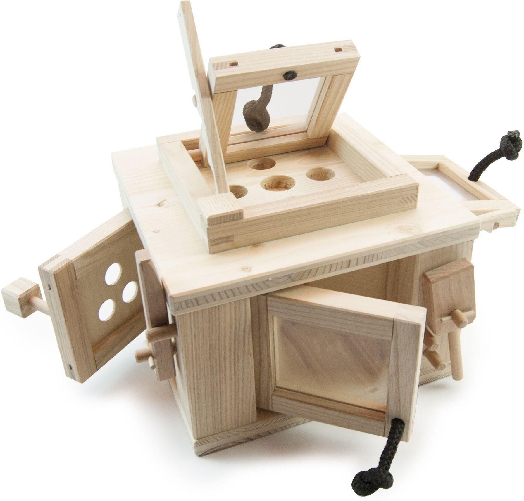 Tier-Intelligenzspielzeug "Hundespiele.ch Tresor Tresor", braun, B:25cm H:18,5cm T:25cm, Holz, Tierspielzeuge, Tier-Intelligenzspielzeug, Holzart: Buche, FichteHerkunftsland: Deutschland, Schweiz, Südeuropa braun Einheitsgröße