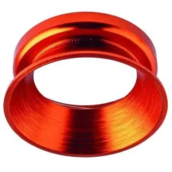 Rutec 51215 Einbaureflektor rund, Aluminium, clipring zinnoberrot gebürstet